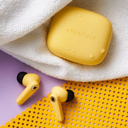 KREAFUNK - aSENSE - Soft Yellow In-Ear Høretelefoner