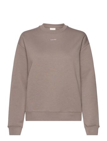 Nano Logo Crew Neck Sweatshirt Beige Calvin Klein