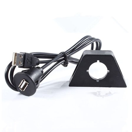 USB förlängningsuttag hane till hona infälld kabel och panel