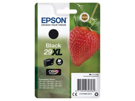 Epson Bläckpatron 29XL, C13T29914012, Strawberry, Claria Home-bläck, svart, singelförpackning, hög kapacitet - Lyreco - Toner och bläck - 