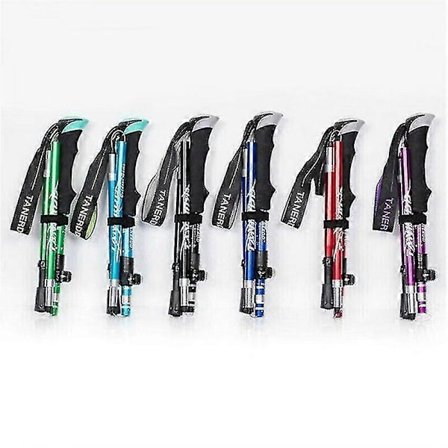 Naturehike Antishock Sammenleggbare Trekkingstaver 5-seksjons Vandrestav for Fotturer 2023 purple 95-110cm