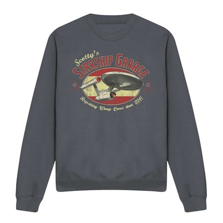 Star Trek Unisex Vuxen Scotty ́s Garage Sweatshirt M Kolgrå