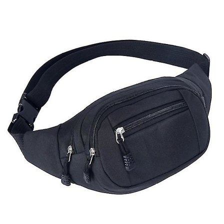 Midjeväska med flera fack Svart 1-pack