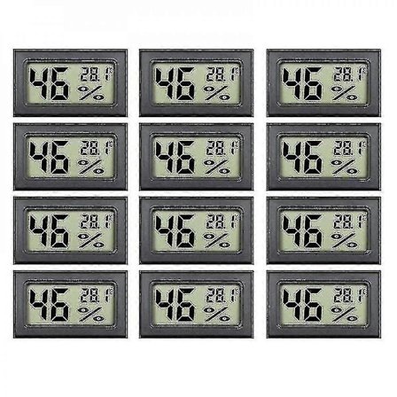 12-pak Mini Små Digitale Elektroniske Temperatur- og Fugtighedsmålere Indendørs Termometer Hygrometer LCD-display Celsius TSD