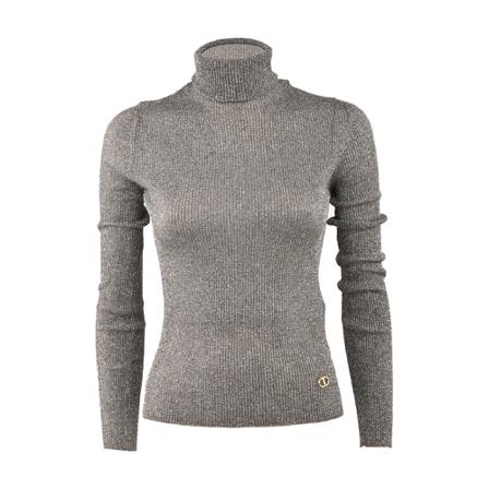 Twinset, Turtlenecks Grijs, Dames, Maat:M,Viscose