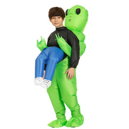 Oppustelig Alien Kostume til Børn Fancy Blow Up Kostume Halloween Cosplay Fantasy Kostume