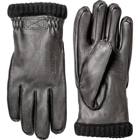 Hestra Deerskin Primaloft Rib Unisex everyday gloves Black 10