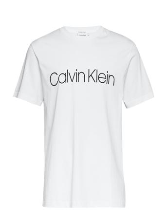 Cotton Front Logo T-Shirt T-shirts Short-sleeved Vit Calvin Klein