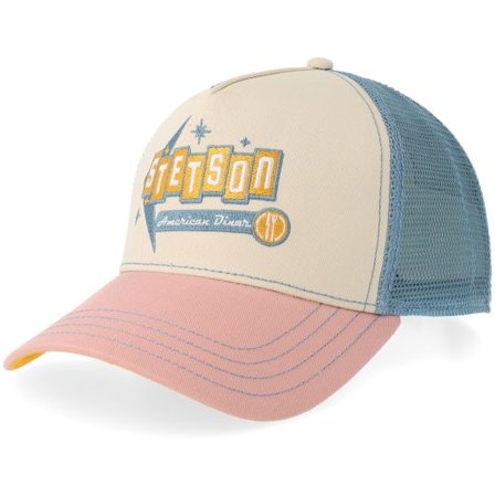 Stetson - Beige trucker Keps - American Diner Rose/Ecru A-frame Trucker @ Hatstore