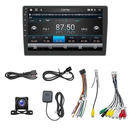 Android 13 Bil Stereo Trådløs Carplay Android Auto, 2 Din 10 Tommer Touch Screen Bilradio GPS WiFi Bluetooth Bakkamera