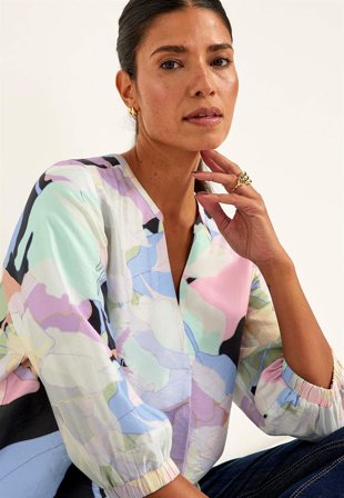 Cellbes of Sweden - Vävd, mönstrad blus - multi / mönstrad - för damer - 50/52