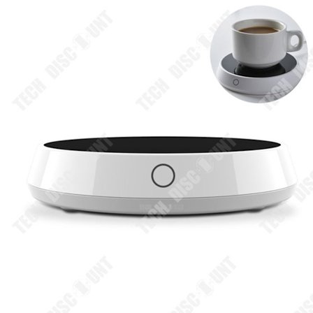 Underläggsvärmare - TECH DISCOUNT - Värmebas - 55°C - ABS + härdat glas - Säkerhet överbelastning