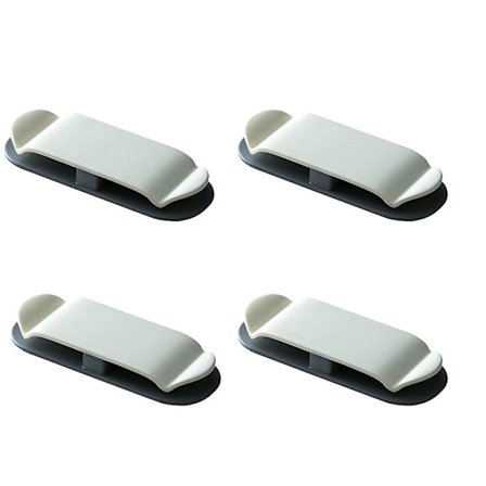 4 stk. Strømstikkontakt Holder Punch-fri Krog Vandafvisende Væggen