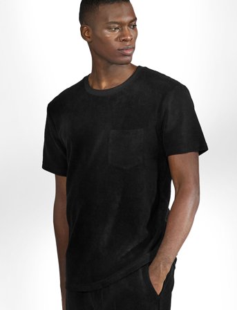 Bread & Boxers Terry Tee - Black - M