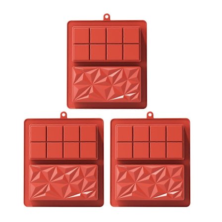 1/2/3 stk. Silikone Chokoladeform Dyb Dubai Tyk Bar til Fyldte Kager Genanvendelig BPA-Fri Multifunktionel Bageværktøj 3 stk.