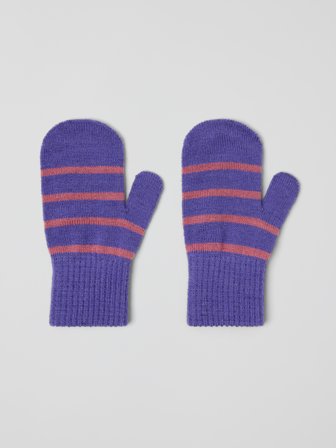 Polarn O. Pyret - Knitted mittens wool blend - 1|3 - Childrenswear - purple
