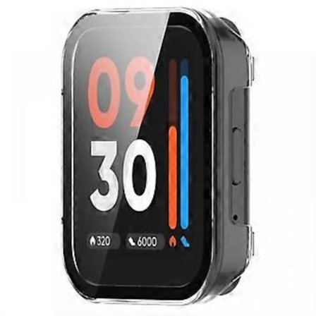 Smartwatch PC Skyddande Skal för Realme Watch 3 Pro Helskärms Skyddande Film Case för Realme Watch 3 Pro Skyddande Skal (transparent vitt)