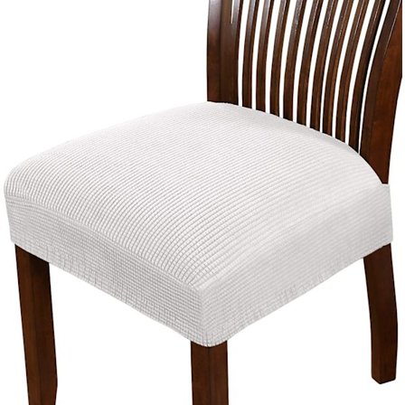 Paket stolsöverdrag elastiskt spandex stolsöverdrag hem matbord och stolsöverdrag vit