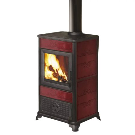 Stufa a legna FANCY EVO EK63 - Gruppo Edilkamin 11 kW ad aria Bordeaux