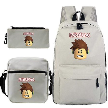 3 st set Väska Anime Tryckt Skolväska Ryggsäck Med Pennväska Messenger Bag [DB]