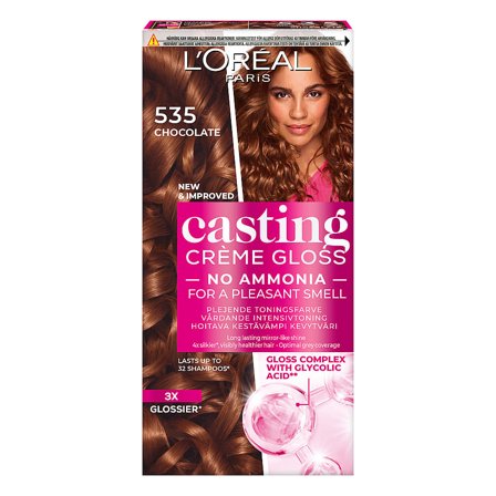 L'Oréal Paris Casting Crème Gloss Semipermanent Hårfarve 535 Chocolate, Hår, Hårfarve, Toningsfarve