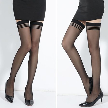 5 lange rør silkestrømper halv skridsikker hud forskønnende t