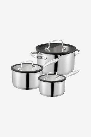 Dorre - Gryte Karla sett med 3 stk. - Sølv - Gryter & kasseroller - Fra Homeroom