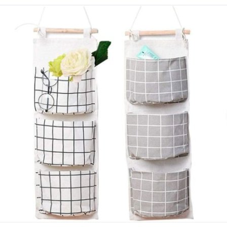 Badeværelses Hængende Organizer, Hængende Lomme Væggen 2 Stk Dør Organizer