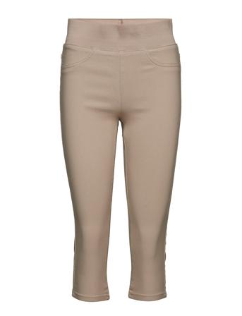 Fqshantal-Ca-Power Trousers Capri Trousers Beige FREE/QUENT