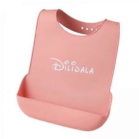 2x Silikon Voksen Smekke med Lomme Vanntett Måltidsbeskytter Rosa