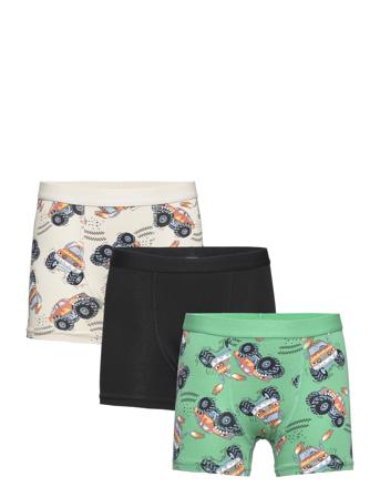 Boxer 3 Pack Elastic Aop Night & Underwear Underwear Underpants Green Lindex