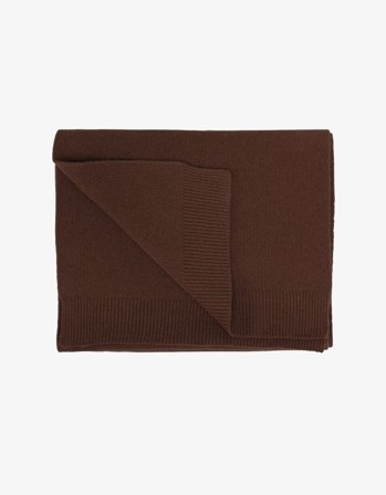 Merino Wool Scarf - Coffee Brown