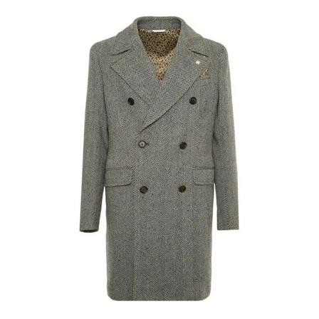 Manuel Ritz, Double-Breasted Coats Grijs, Heren, Maat:L