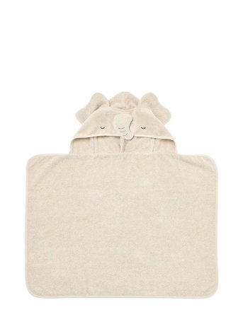 Liewood Vilas Elephant Baby Hooded Towel - Beige - ONE SIZE