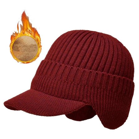 Elastisk Varm Ørebeskyttelse Strikket Lue Vinter Utendørs Ørebeskyttelse Strikket Lue