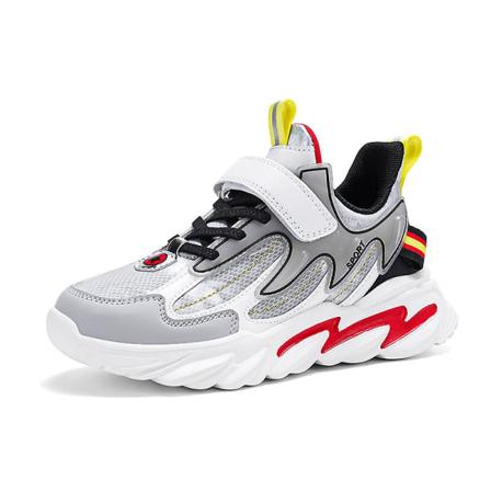 Barn Sneakers Andas löparskor Mode Pojkar Flickor Sportskor 2L218 Gray 29