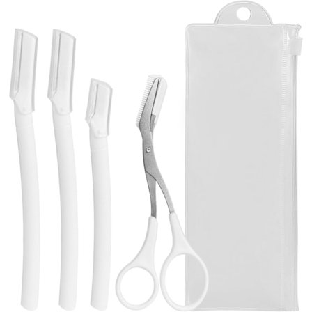 Øjenbrynskniv 4 stk. Ansigtsknive til kvinder Øjenbrynstrimmer og ansigtsknive til kvinder, multifunktionelle knive eksfolierende værktøj