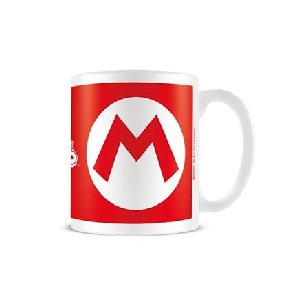Super Mario Mario Initial Mug En Storlek Röd/Vit