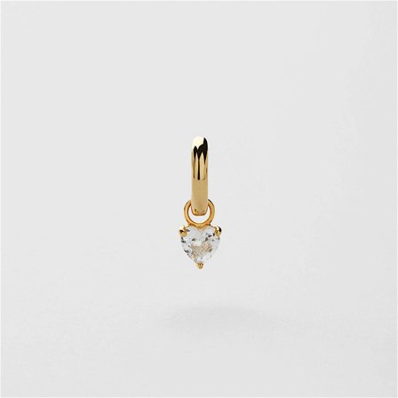 Clear Heart Single Hoop