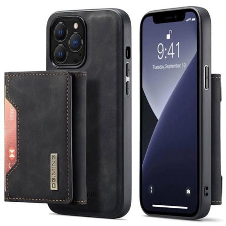 Dg.ming Iphone 14 Pro Plånboksfodral M2 Detachable 2in1 - Svart