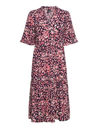 Vmeasy 2/4 Frl Calf Dress Wvn Ga Knälång Klänning Multi/mönstrad Vero Moda