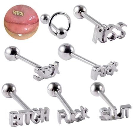 Set med 7 genomskinliga akryl 16 g hållare för Tragus-, Helix-, Läpp- och Broskpiercingar