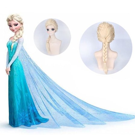 Elsa Wig Europeiske og amerikanske Cosplay-parykkhodeplagg