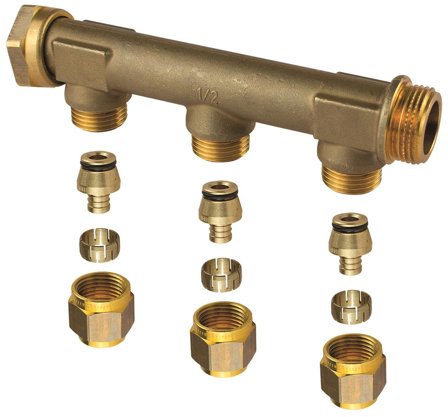Uponor Aqua PLUS Fordeler 15 x 2,5 mm, G20 3-pinners, Installasjon