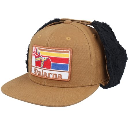 Wild Spirit - Brown earflap Czapka Z Daszkiem - Dalarna Canvas Flatbrim Caramel/Black Earflap @ Hatstore