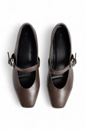 NA-KD Ballerinas mit Riemchendetail - Flache Schuhe - Braun - EU 36