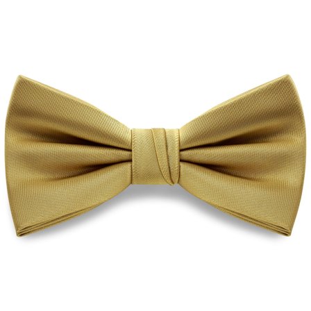 Mustard Yellow Pre-Tied Satin Bow Tie for Men - Pre-tied bow ties