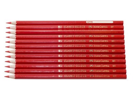 FABER-CASTELL Färgpenna, Classic, sexkantig pennkropp, röd 12/fp - Lyreco - Skola och förskola - Pennor och tillbehör - Färgpennor - Standard