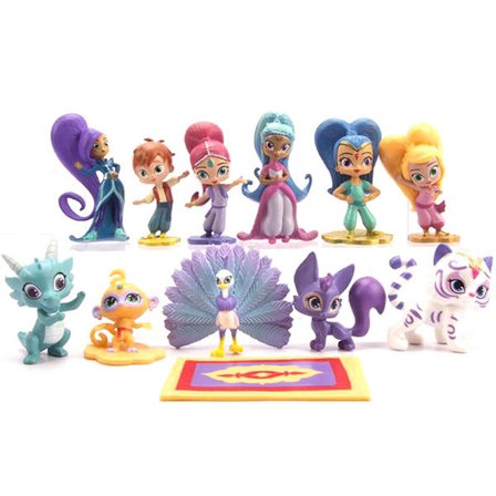 12 stk./parti Shimmers and Shines Anime Figur Legetøj Samlermodel Statue Legetøj PVC Figurer Skrivebordsornamenter Fans Samlermodel