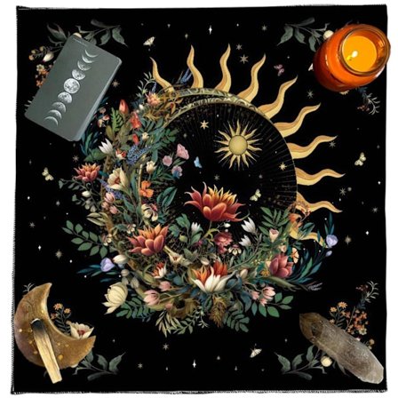Dekorativ Tarot-duk Häxkonster Bordsduk för Tarotentusiaster